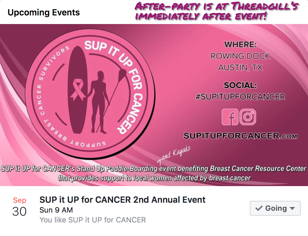 SUP it UP for CANCER 2018 banner